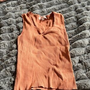 Philosophy Peach Ribbed Tank Top